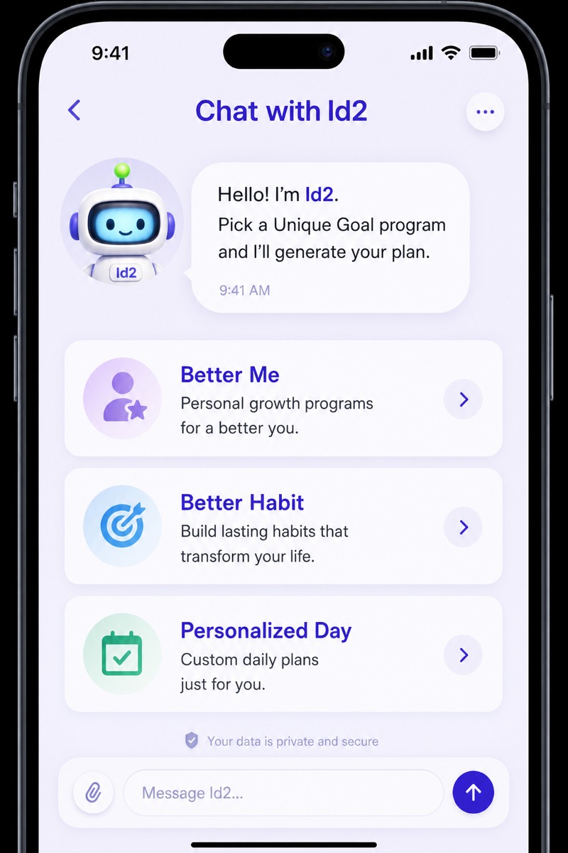 Chat with Id2 Unique Goal programs